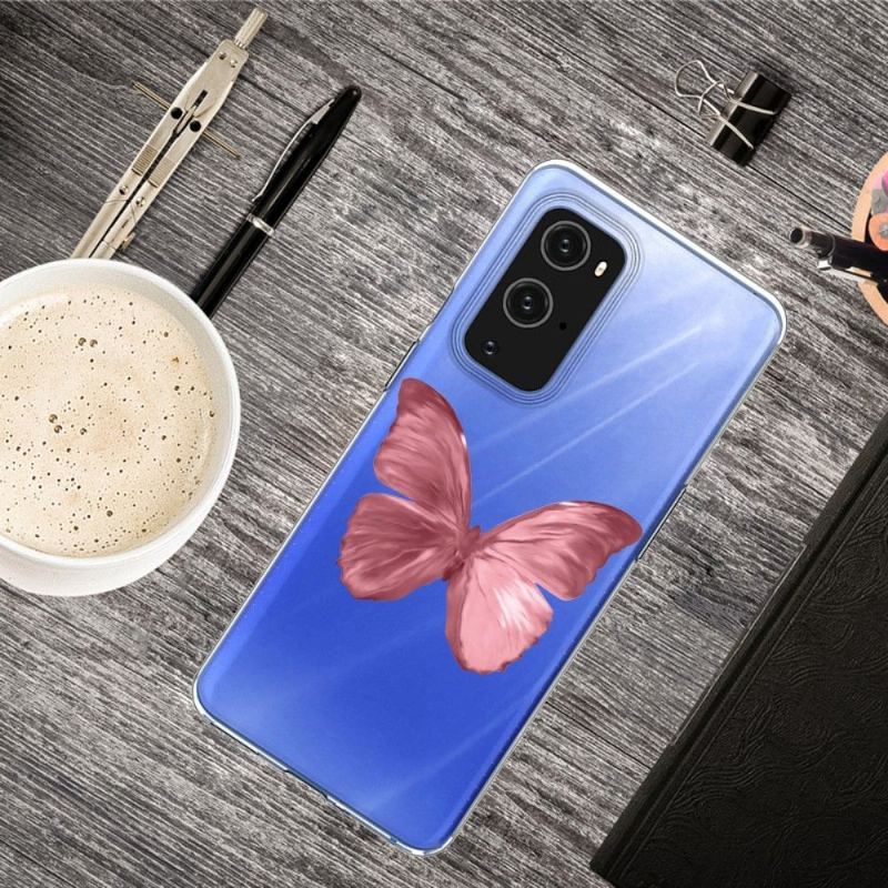 Etui do OnePlus 9 Pro Biznes Różowy Motyl