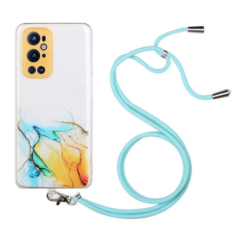 Etui do OnePlus 9 Pro Classic Marmur Z Przewodem