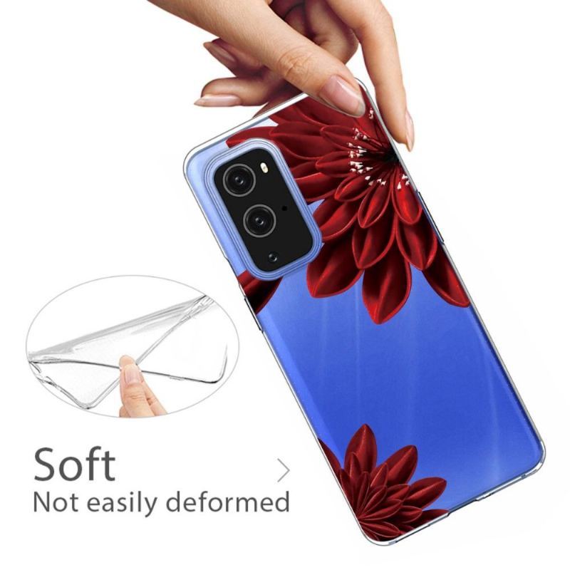 Etui do OnePlus 9 Pro Czerwone Kwiaty