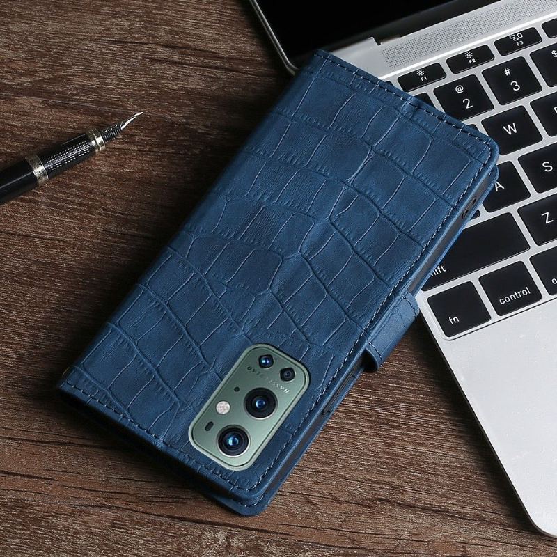 Etui Folio do OnePlus 9 Pro Anafaux Crocodile Leather