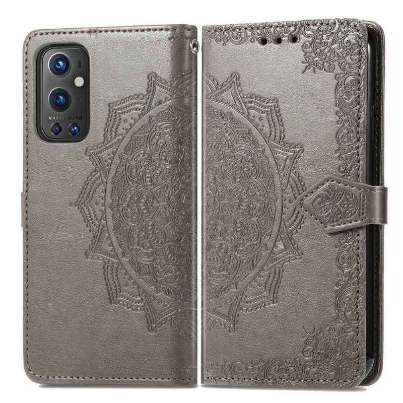 Etui Folio do OnePlus 9 Pro Classic Mandala Relief Faux Leather