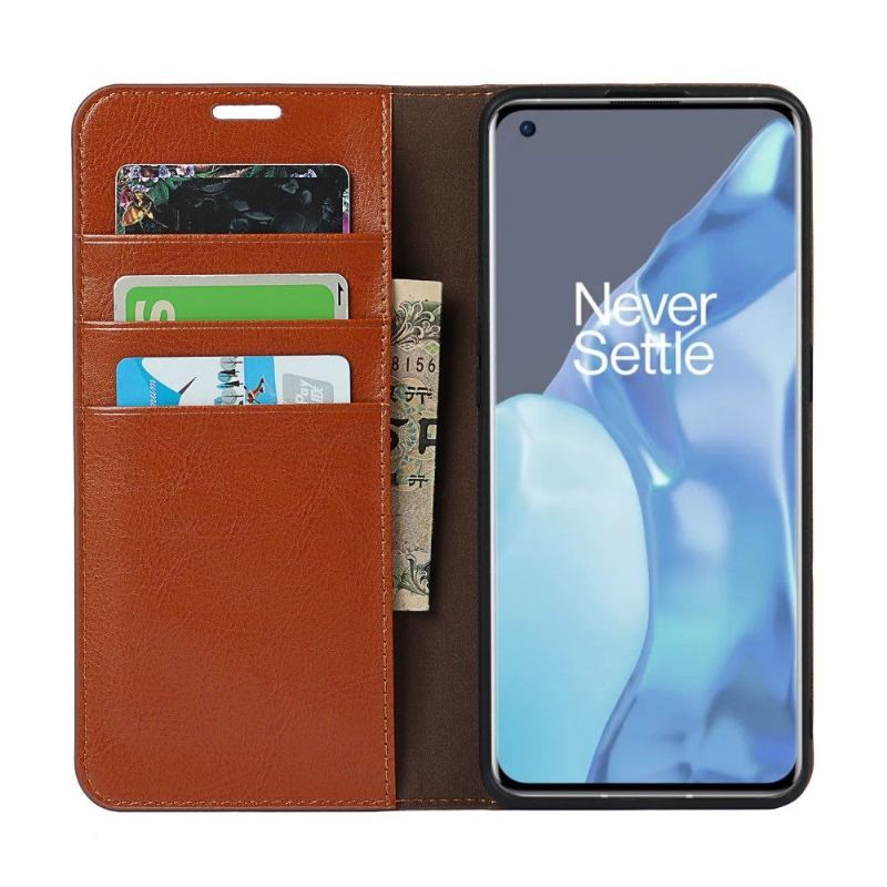 Etui Folio do OnePlus 9 Pro Skórzany Uchwyt Na Karty Stojak Funkcyjny