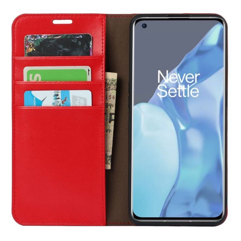 Etui Folio do OnePlus 9 Pro Skórzany Uchwyt Na Karty Stojak Funkcyjny