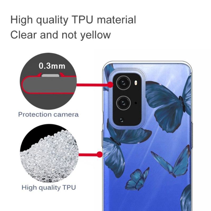 Futerały do OnePlus 9 Pro Niebieskie Motyle