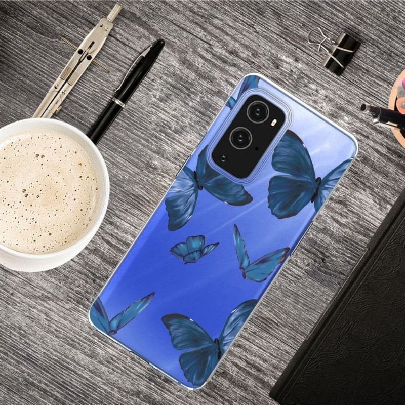 Futerały do OnePlus 9 Pro Niebieskie Motyle