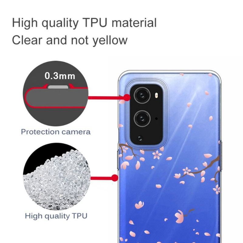 Futerały do OnePlus 9 Pro Obrzeża Różowe Kwiaty