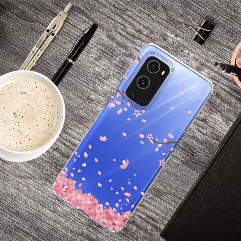 Futerały do OnePlus 9 Pro Obrzeża Różowe Kwiaty