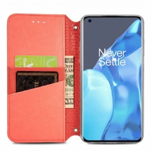 Skórzany Futerał do OnePlus 9 Pro Anti-fall Chic Mandala Efekt Skóry