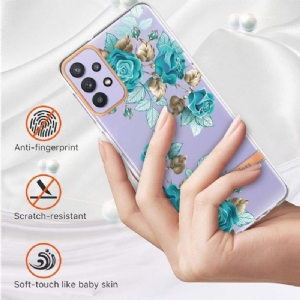 Etui do Samsung Galaxy A13 4G Anti-fall Niebieska Róża