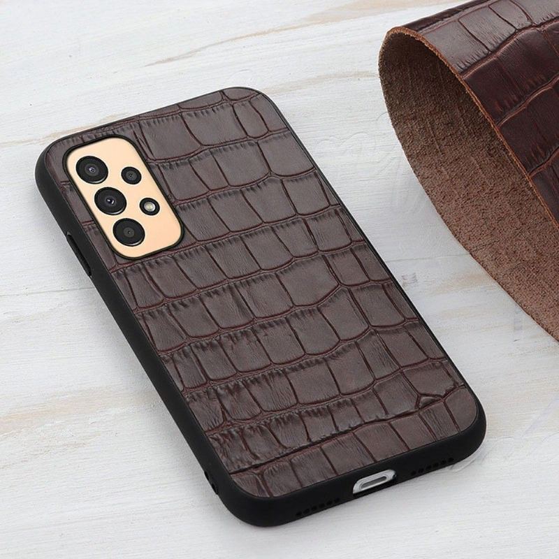 Etui do Samsung Galaxy A13 4G Chic Croco Skin Look