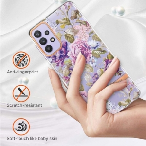 Etui do Samsung Galaxy A13 4G Fioletowa Piwonia