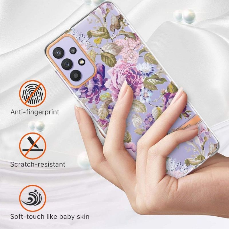 Etui do Samsung Galaxy A13 4G Fioletowa Piwonia