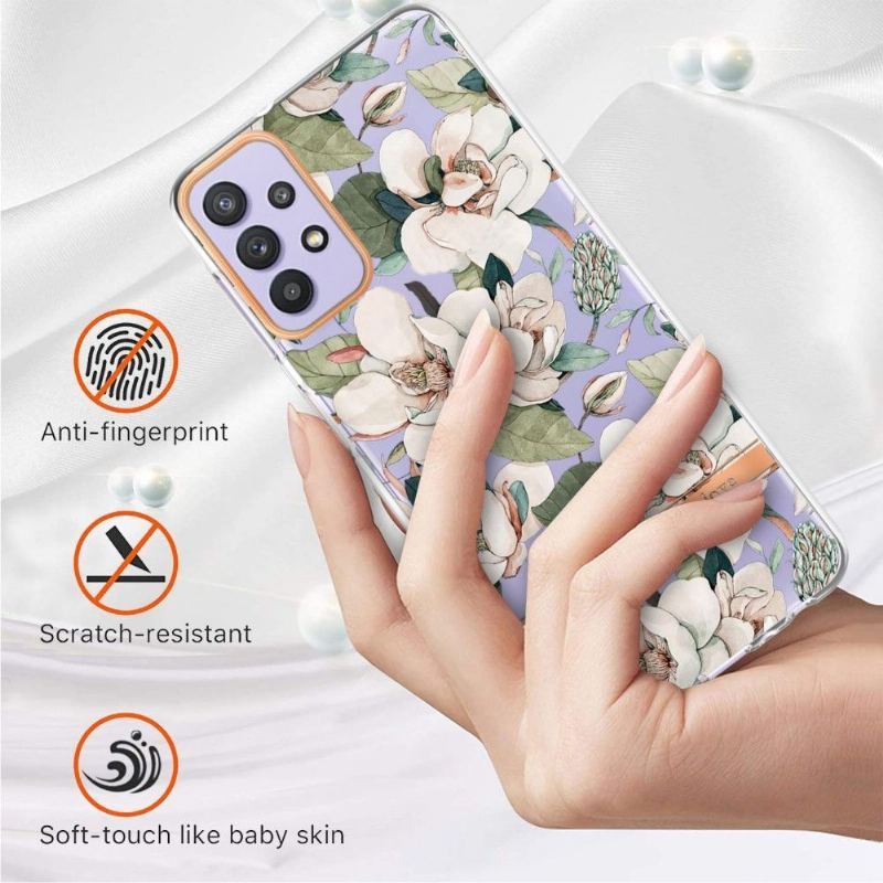 Etui do Samsung Galaxy A13 4G Gardenia Biały Kwiat