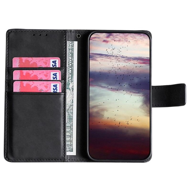 Etui Folio do Samsung Galaxy A13 4G Ana Imitacja Skóry Kroko Efekt Skóry