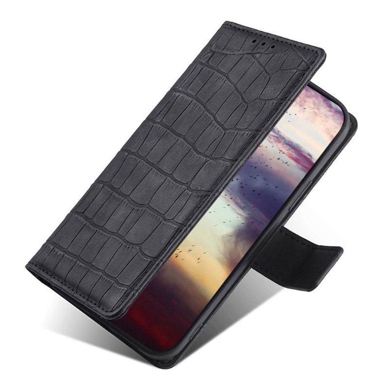 Etui Folio do Samsung Galaxy A13 4G Ana Imitacja Skóry Kroko Efekt Skóry