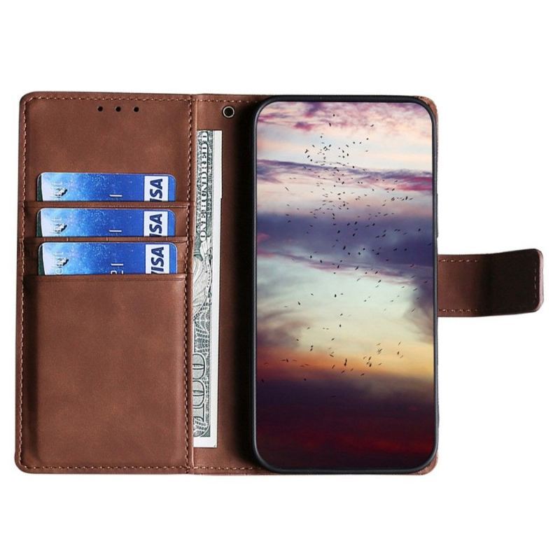 Etui Folio do Samsung Galaxy A13 4G Ana Imitacja Skóry Kroko Efekt Skóry