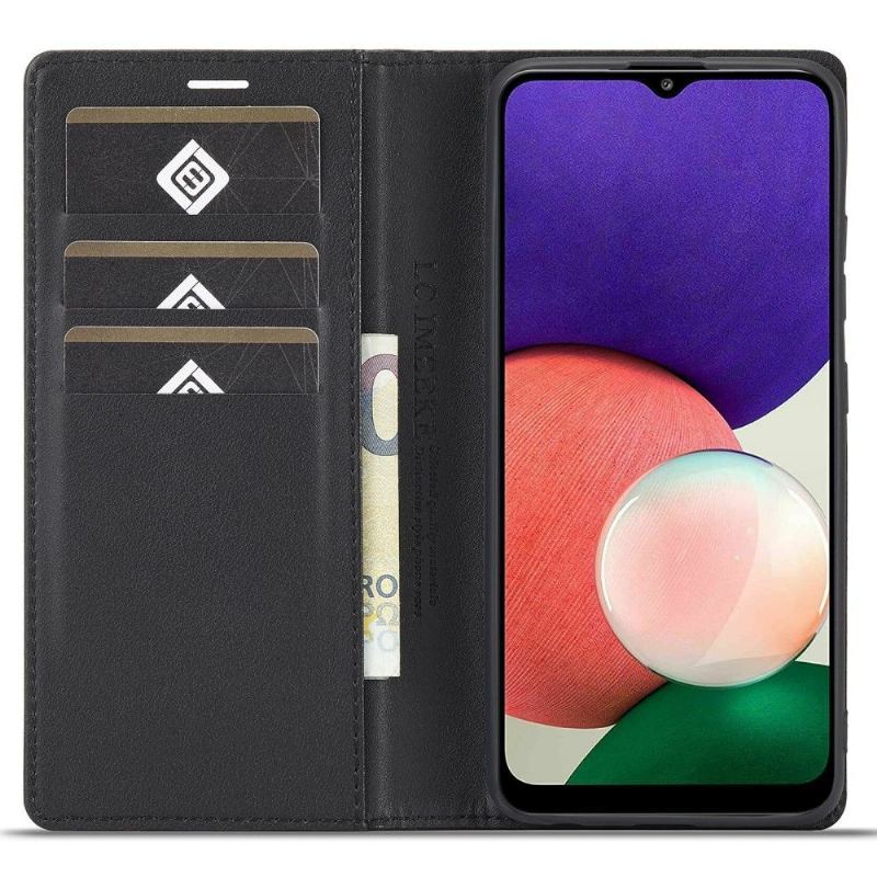 Etui Folio do Samsung Galaxy A13 4G Efekt Skóry Z Włókna Węglowego