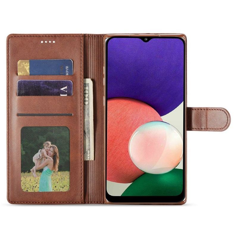 Etui Folio do Samsung Galaxy A13 4G Obrzeża Skórzany Efekt Lc.imeeke