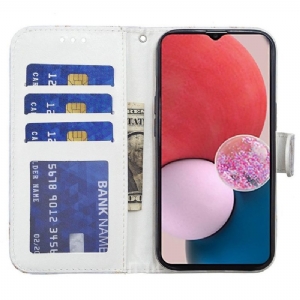 Etui Folio do Samsung Galaxy A13 4G Trójkąty Projektowe