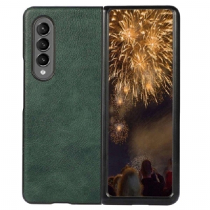 Etui do Samsung Galaxy Z Fold 4 Klasyczna Sztuczna Skóra