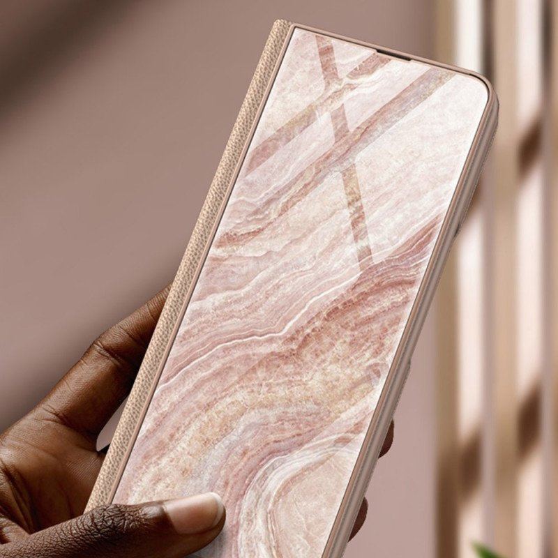 Etui do Samsung Galaxy Z Fold 4 Marmurowe Fale Gkk