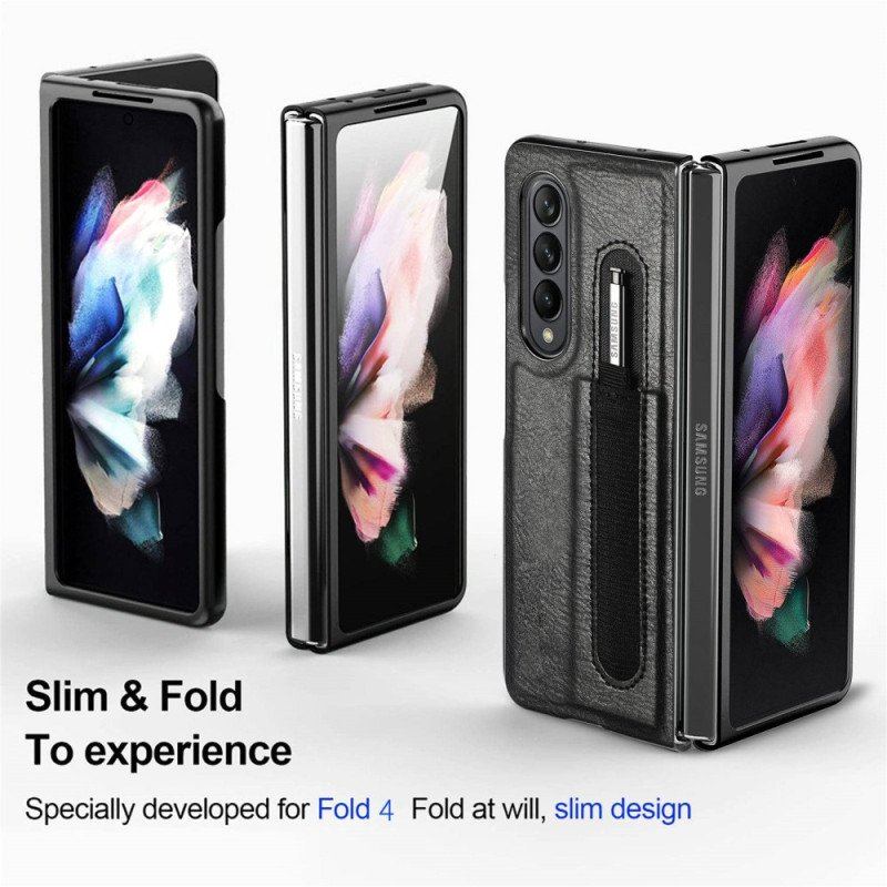 Etui do Samsung Galaxy Z Fold 4 Rysik Ze Sztucznej Skóry