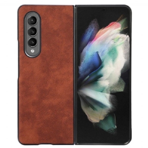 Etui do Samsung Galaxy Z Fold 4 Tekstura Skóry Ze Sztucznej Skóry