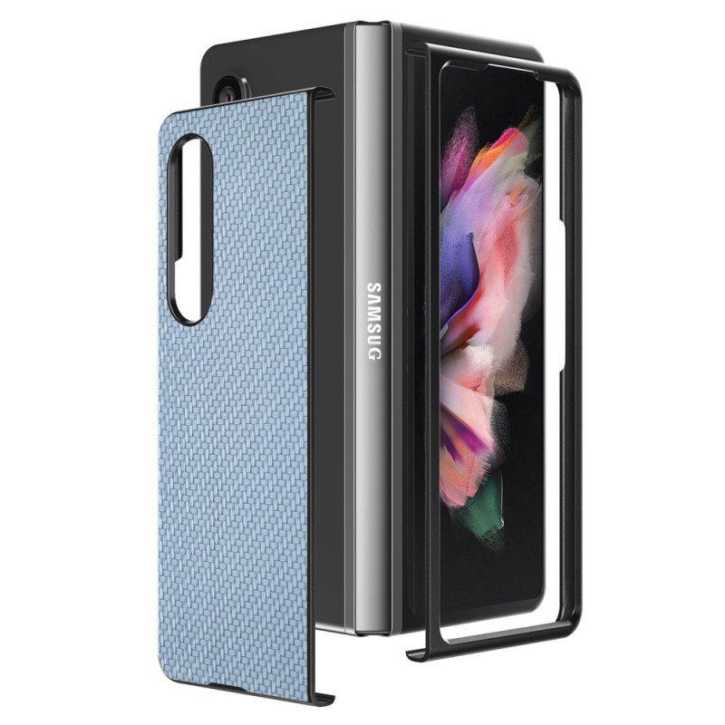 Etui do Samsung Galaxy Z Fold 4 Tkane Włókno Węglowe