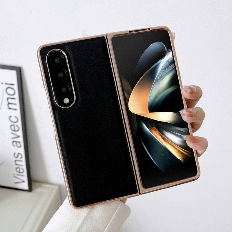 Etui do Samsung Galaxy Z Fold 4 Zwykła Sztuczna Skóra Premium