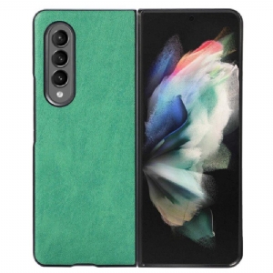 Futerały do Samsung Galaxy Z Fold 4 Dwukolorowa Sztuczna Skóra Teksturowana