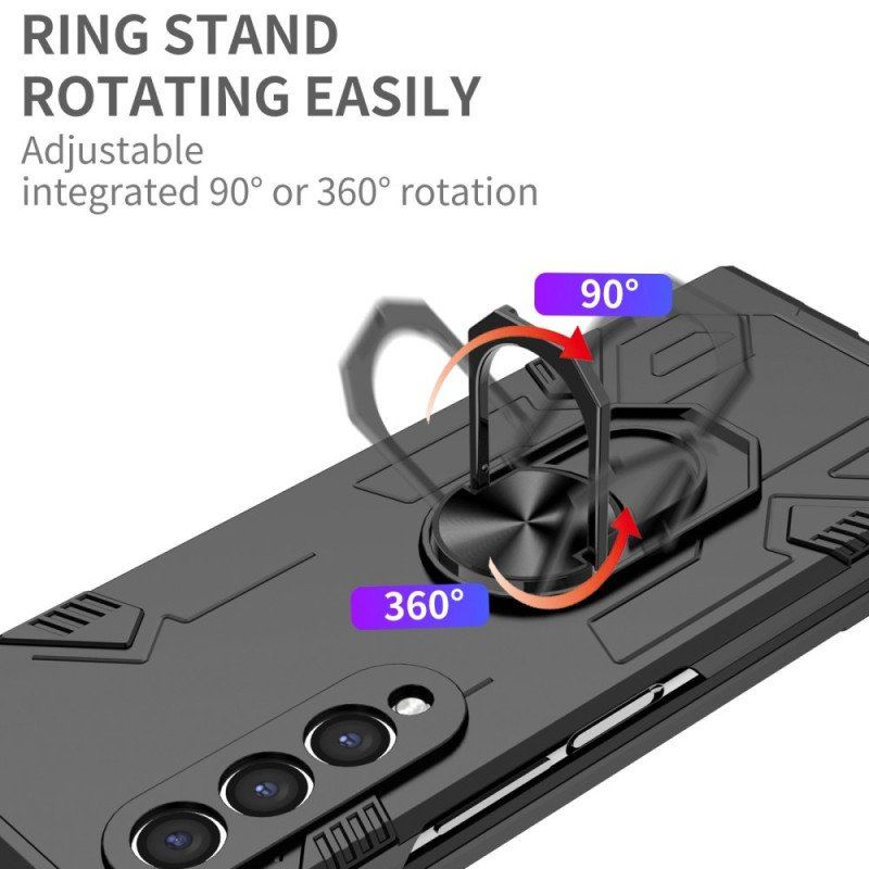 Futerały do Samsung Galaxy Z Fold 4 Dwumateriałowy I Obrotowy Pierścień