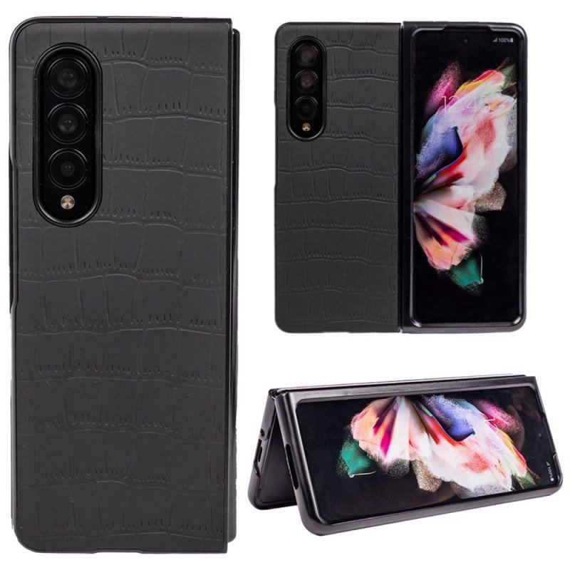 Futerały do Samsung Galaxy Z Fold 4 Wytłaczany Krokodyl