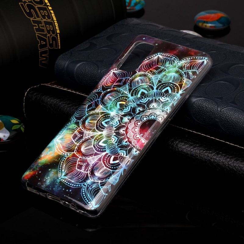 Etui do Samsung Galaxy A41 Luminous Colorful Mandala