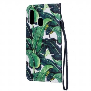 Etui Folio do Samsung Galaxy A41 Liście Bananowe