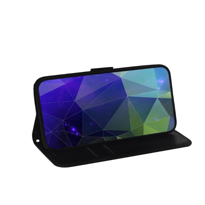 Etui Folio do Samsung Galaxy A41 Smycz Z Efektem Lustrzanym