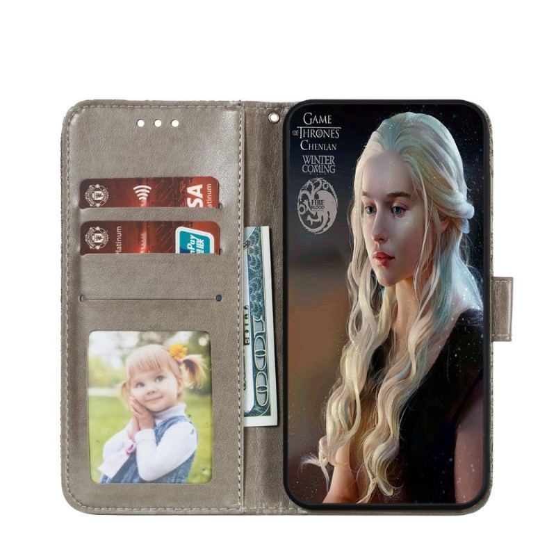 Etui Folio do Samsung Galaxy A41 Szykowny Koronkowy Kwiat