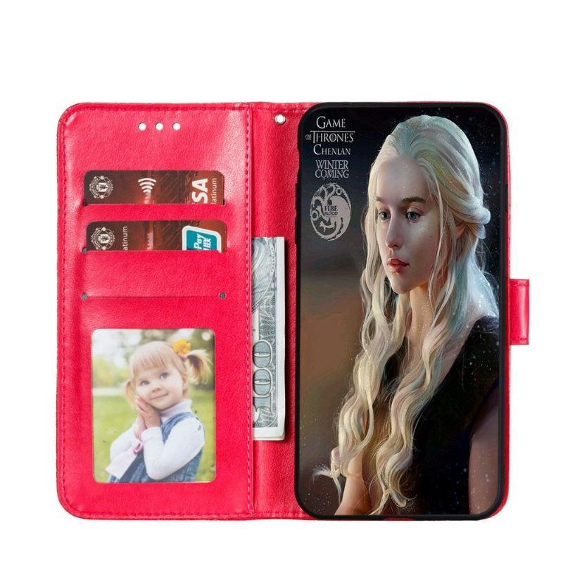 Etui Folio do Samsung Galaxy A41 Szykowny Koronkowy Kwiat