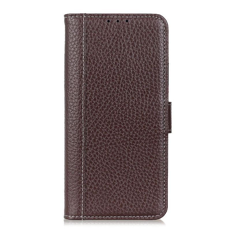 Etui Folio do Samsung Galaxy S21 5G Classic Skóra Ziarnista Szwy