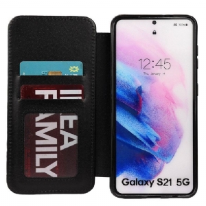 Etui Folio do Samsung Galaxy S21 5G Luksusowy Efekt Pikowanej Skóry