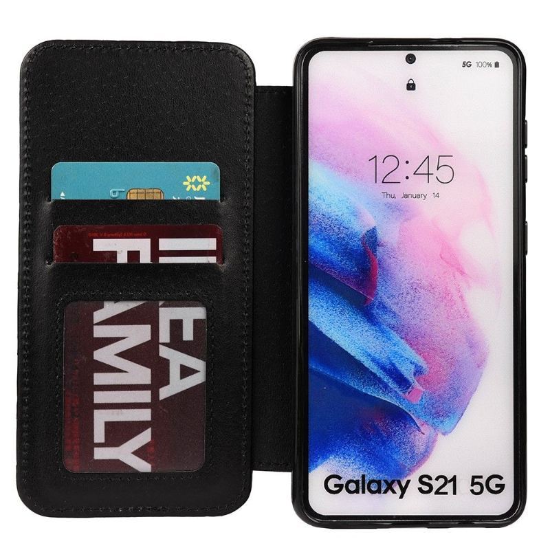 Etui Folio do Samsung Galaxy S21 5G Luksusowy Efekt Pikowanej Skóry