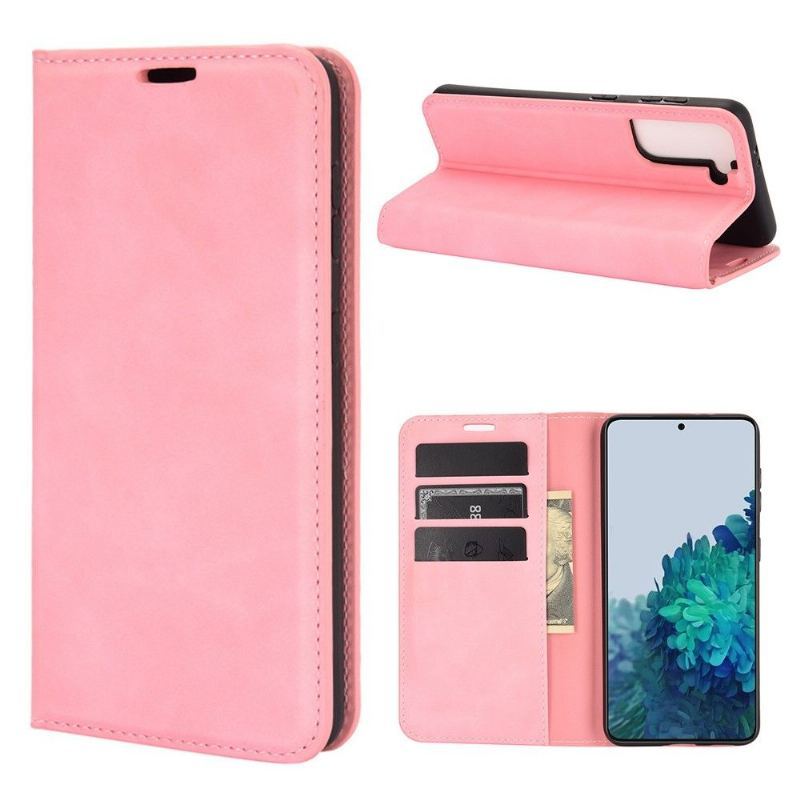 Etui Folio do Samsung Galaxy S21 5G Obrzeża Biznes Retro Posiadacz Karty