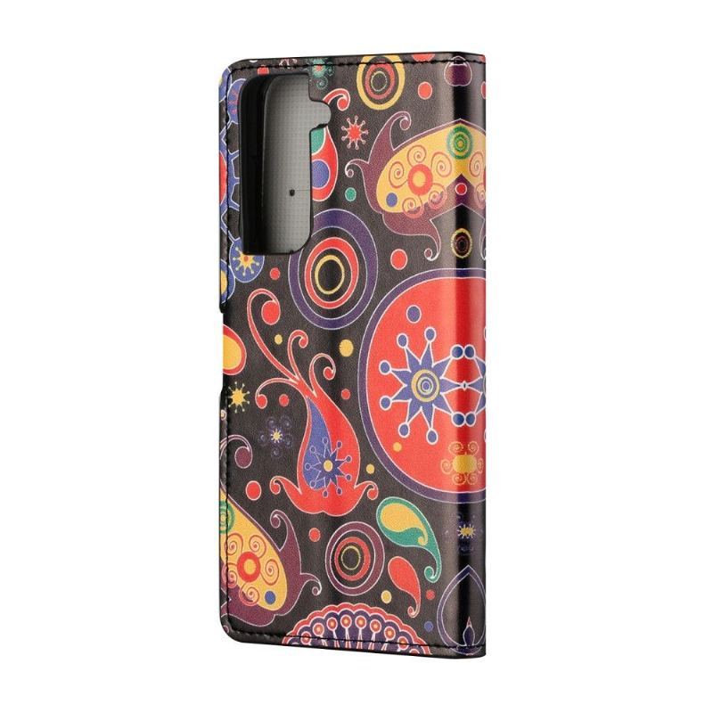 Etui Folio do Samsung Galaxy S21 5G Paisley_kwiaty