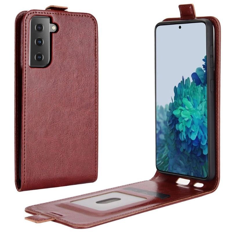 Etui Folio do Samsung Galaxy S21 5G Skórzany Futerał Ze Sztucznej Skóry W Pionie