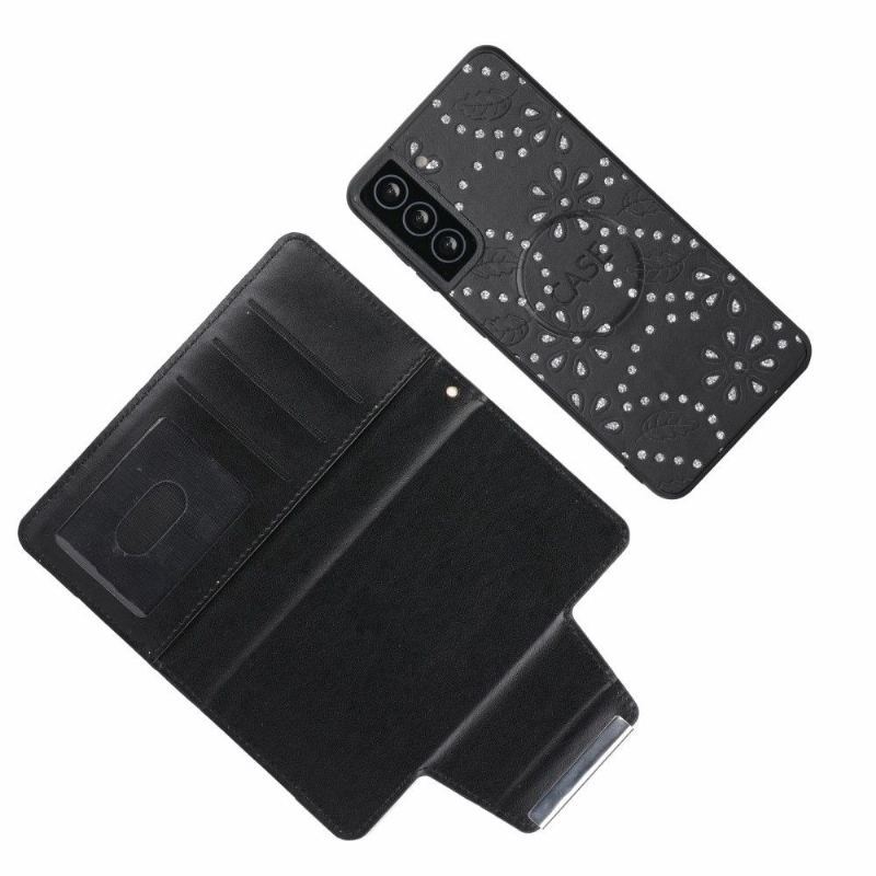 Etui Obudowa Etui Na Telefon do Samsung Galaxy S21 5G Diamentowe Kwiaty