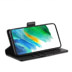 Skórzany Futerał do Samsung Galaxy S21 5G Anti-fall Etui Folio Lc.imeeke Folio Z Efektem Skóry