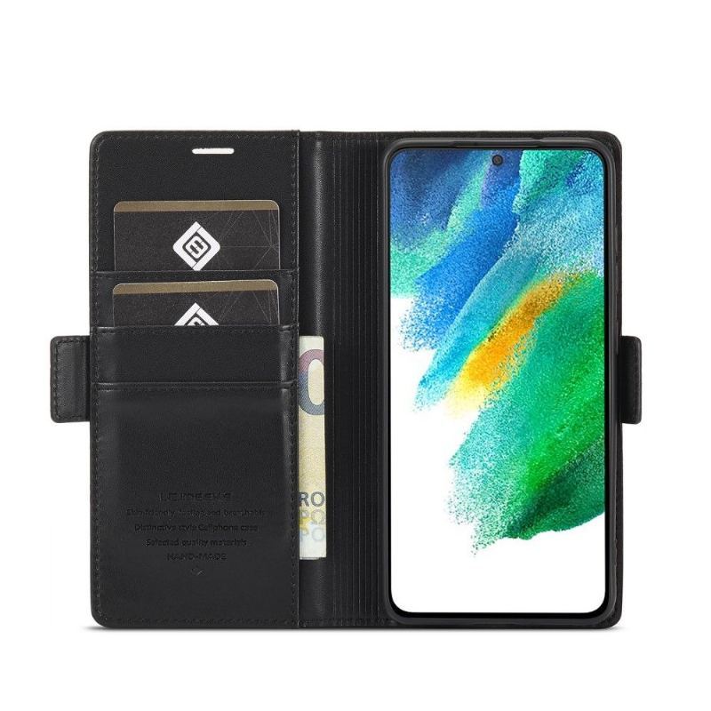 Skórzany Futerał do Samsung Galaxy S21 5G Anti-fall Etui Folio Lc.imeeke Folio Z Efektem Skóry