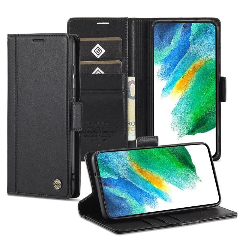 Skórzany Futerał do Samsung Galaxy S21 5G Anti-fall Etui Folio Lc.imeeke Folio Z Efektem Skóry