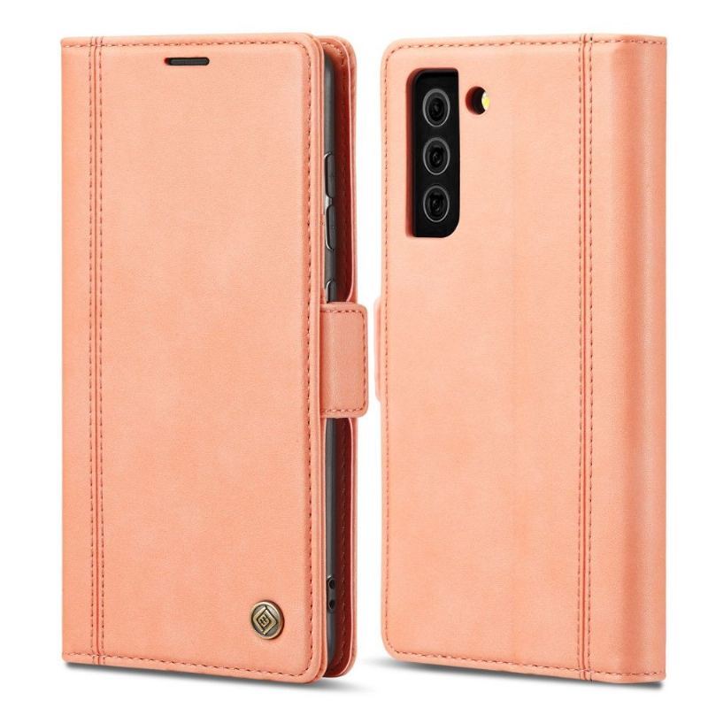 Skórzany Futerał do Samsung Galaxy S21 5G Anti-fall Etui Folio Lc.imeeke Folio Z Efektem Skóry