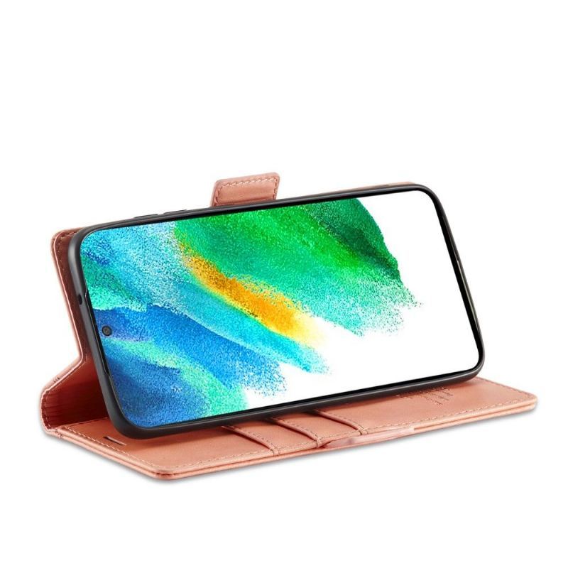 Skórzany Futerał do Samsung Galaxy S21 5G Anti-fall Etui Folio Lc.imeeke Folio Z Efektem Skóry