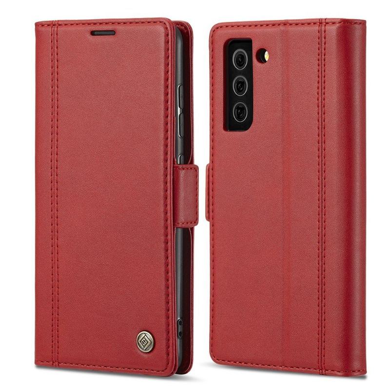 Skórzany Futerał do Samsung Galaxy S21 5G Anti-fall Etui Folio Lc.imeeke Folio Z Efektem Skóry